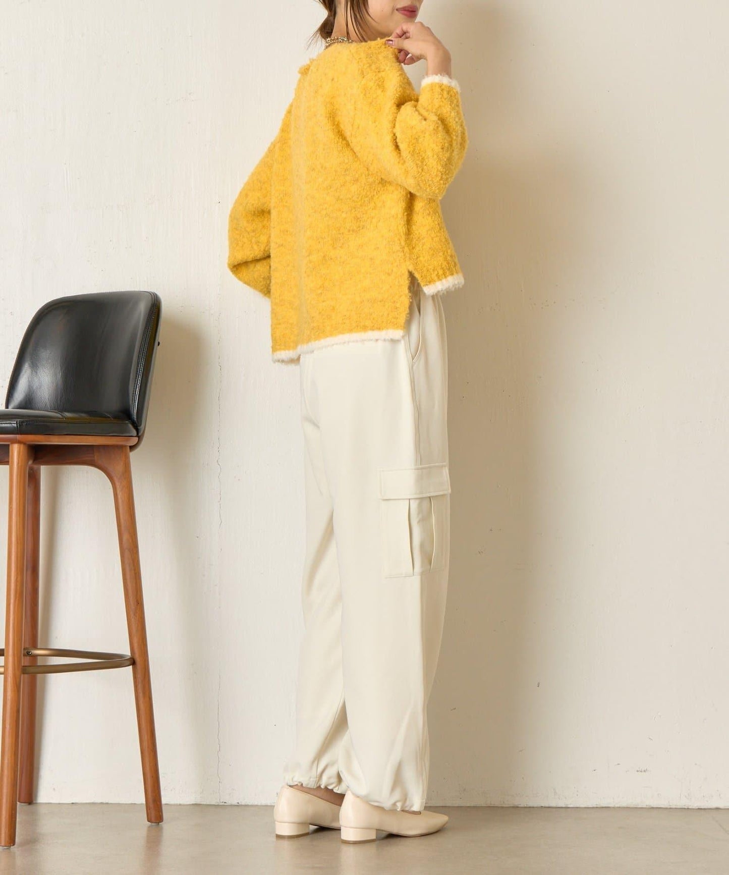 拼色圓領針織衫