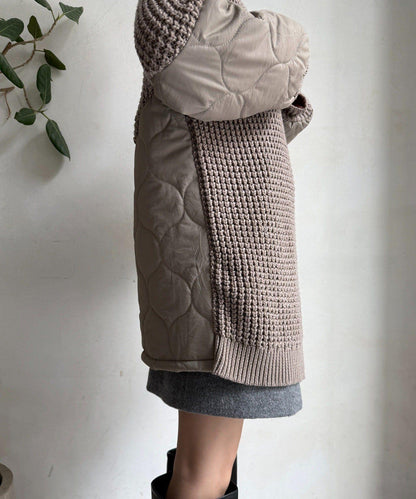 拼接絎縫針織衫