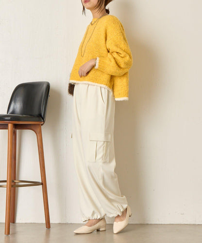 拼色圓領針織衫