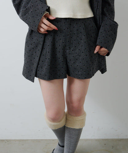 波點花呢短褲