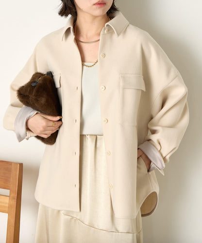 羊毛感寬鬆夾克