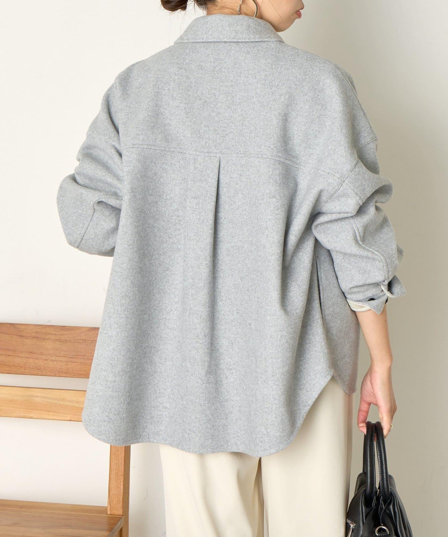 羊毛感寬鬆夾克