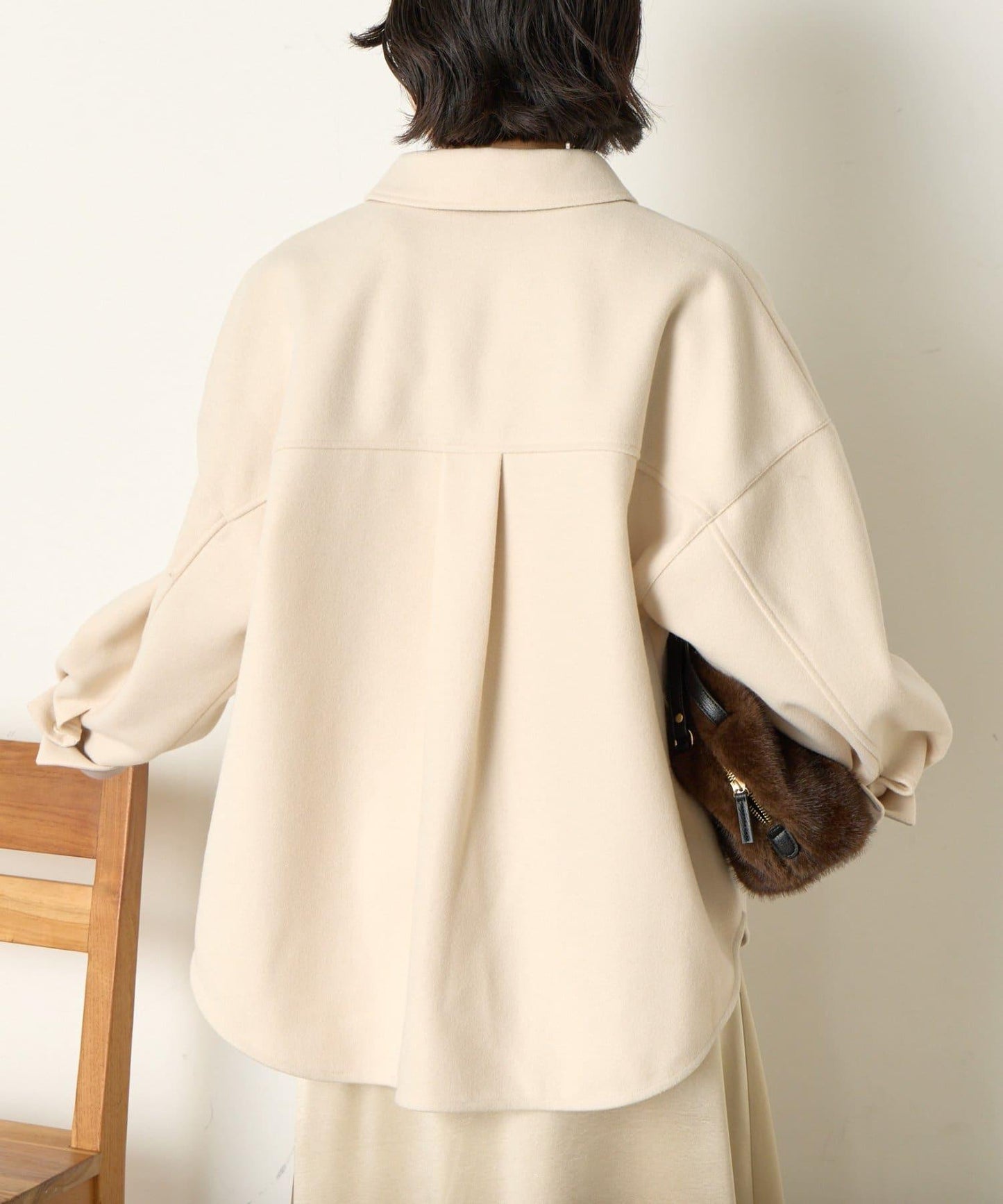 羊毛感寬鬆夾克