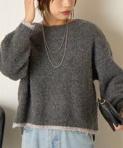 拼色圓領針織衫