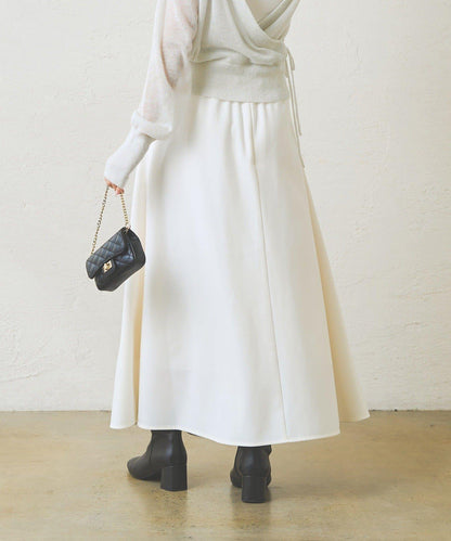 不對稱裹身風格喇叭裙