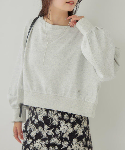 泡泡袖短款衛衣