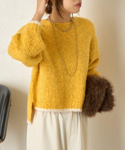 拼色圓領針織衫