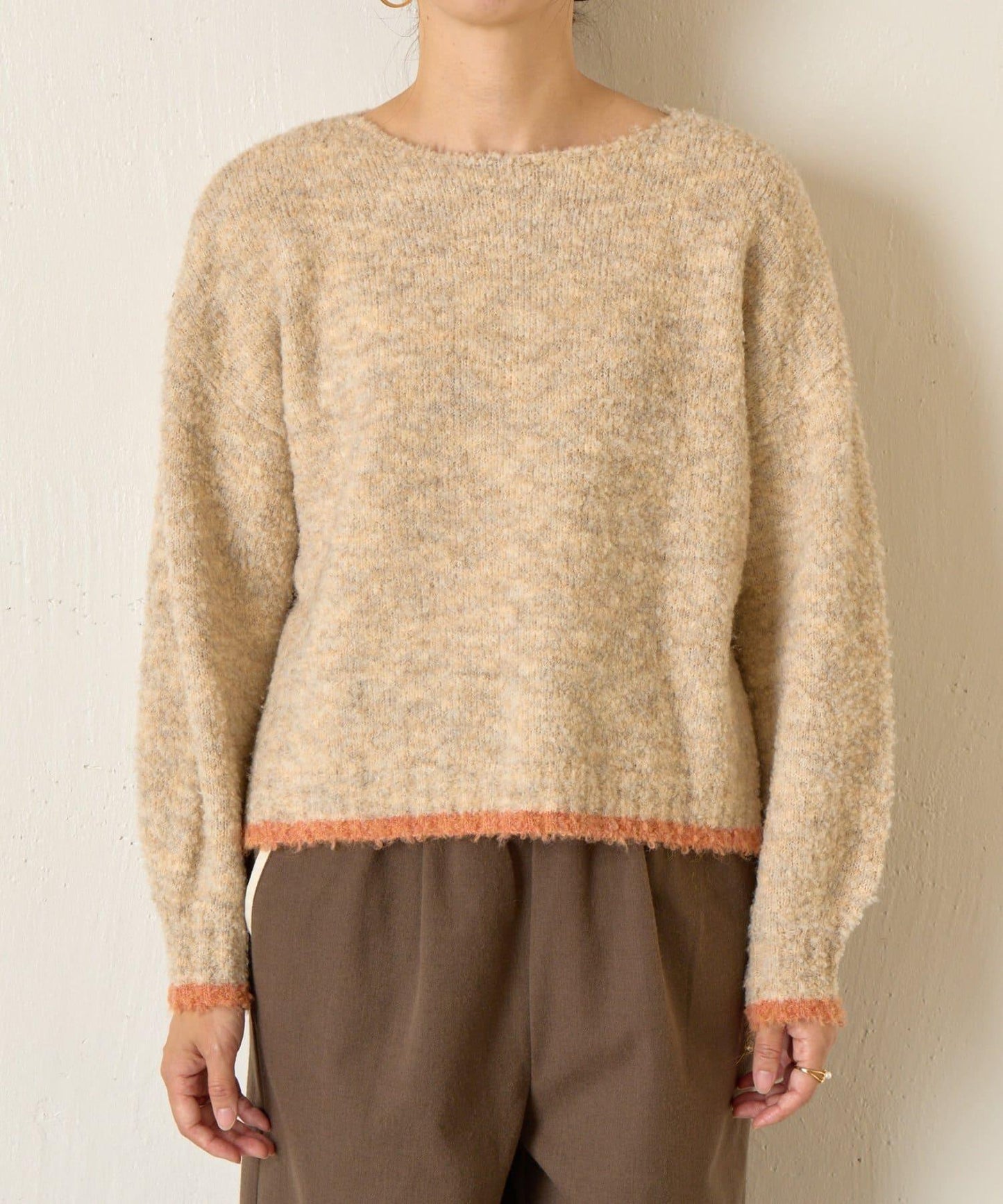 拼色圓領針織衫