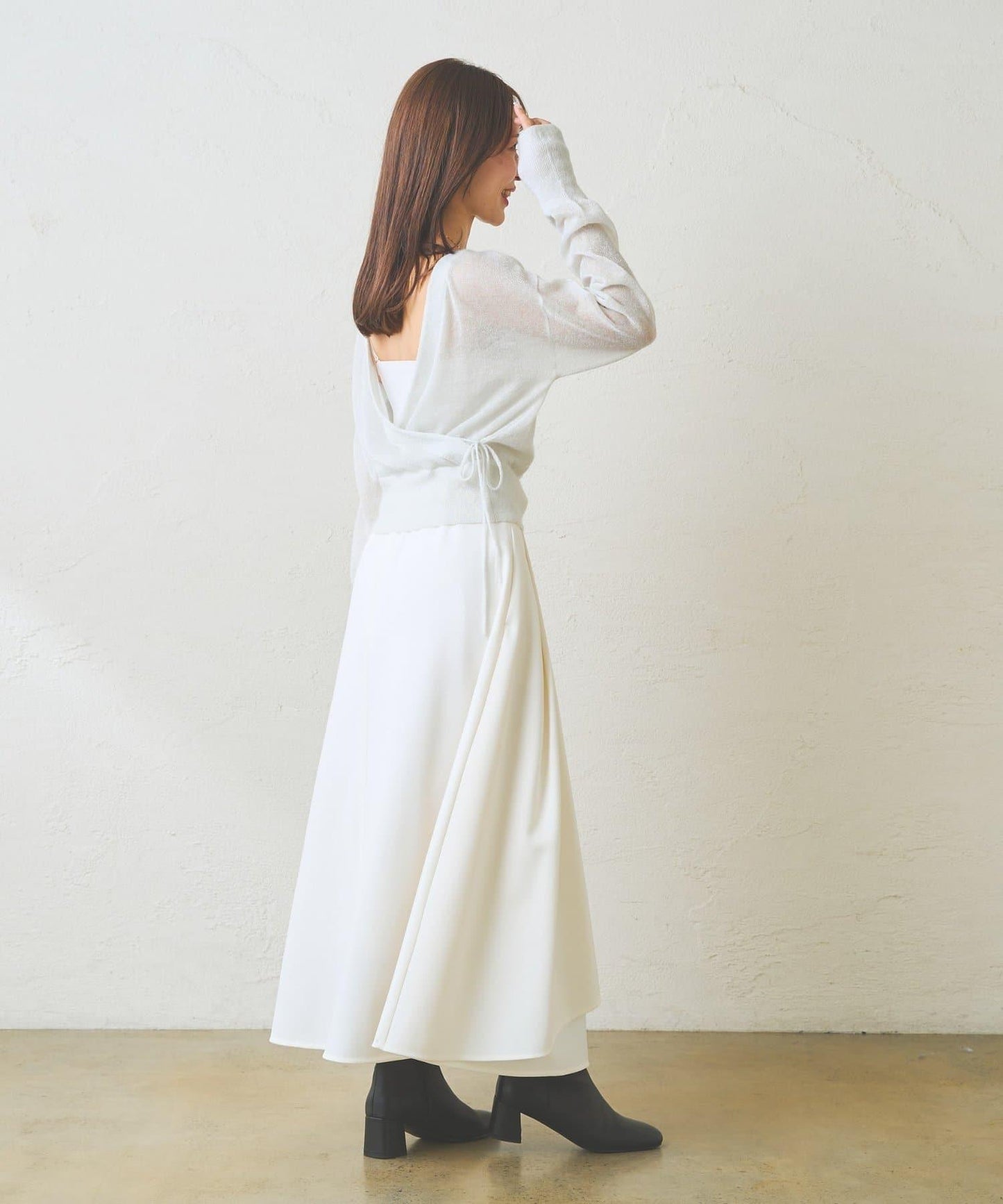 不對稱裹身風格喇叭裙