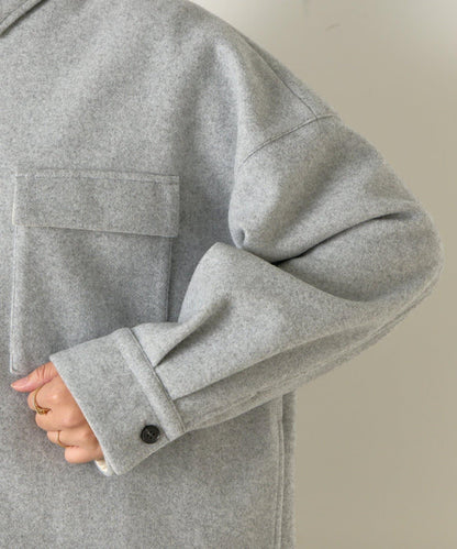 羊毛感寬鬆夾克