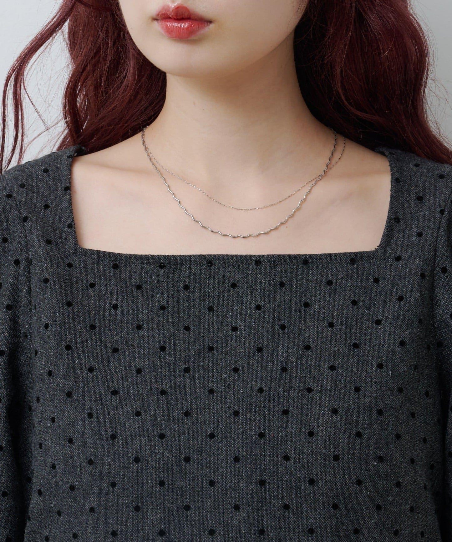 波點花呢迷你連衣裙