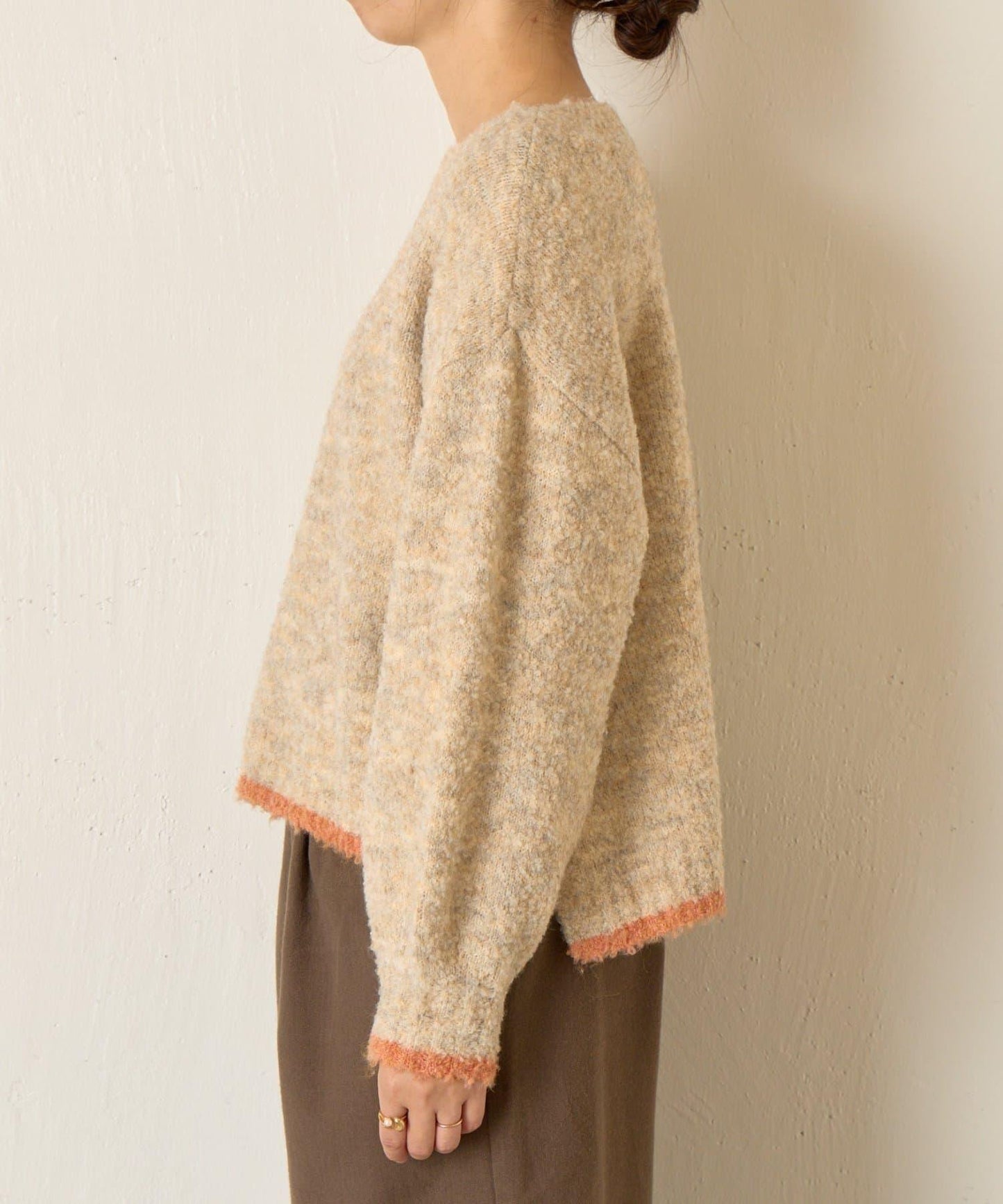 拼色圓領針織衫