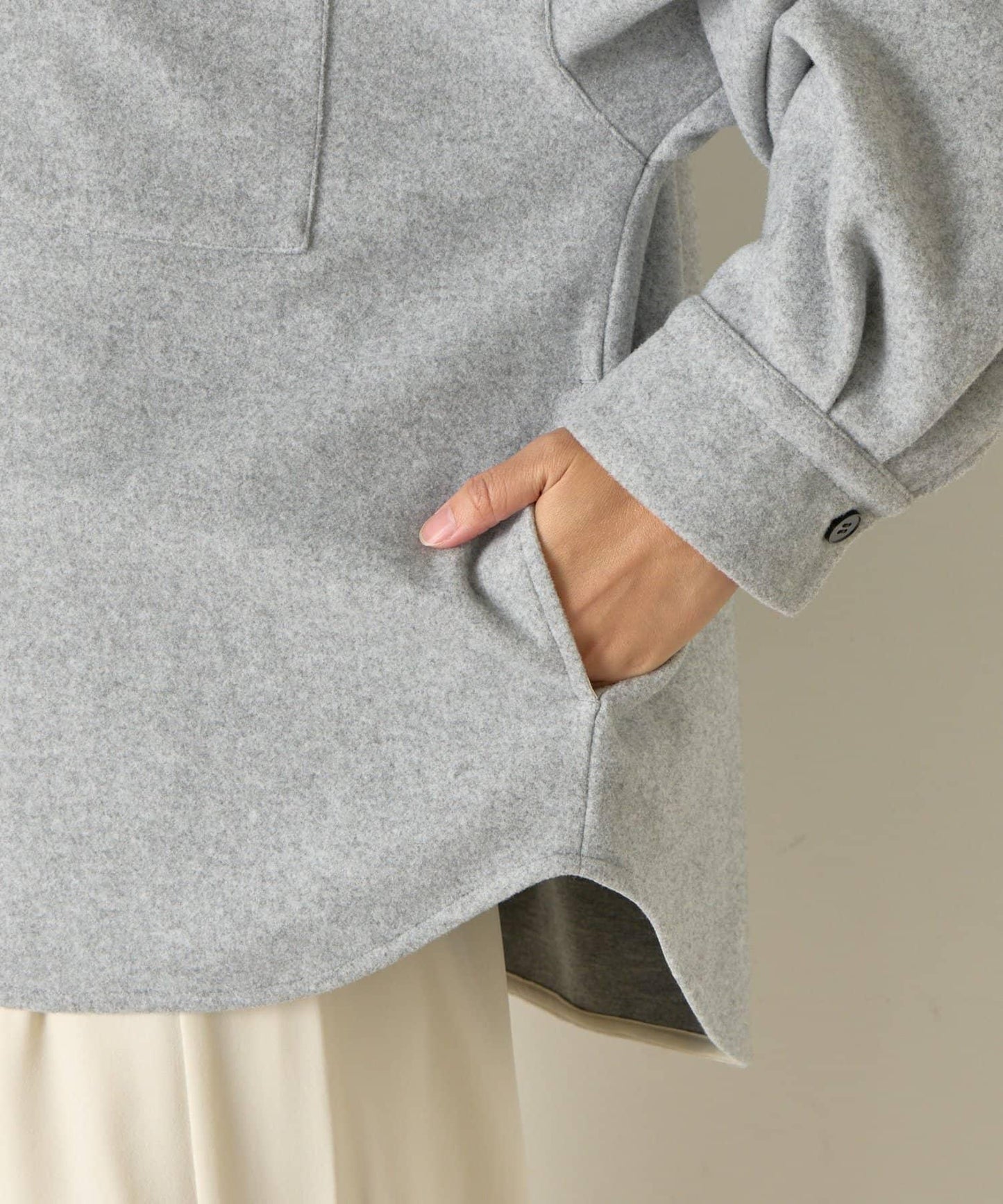 羊毛感寬鬆夾克