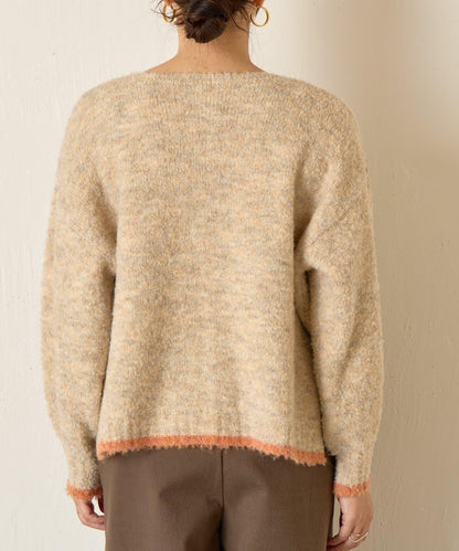 拼色圓領針織衫