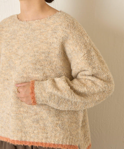 拼色圓領針織衫