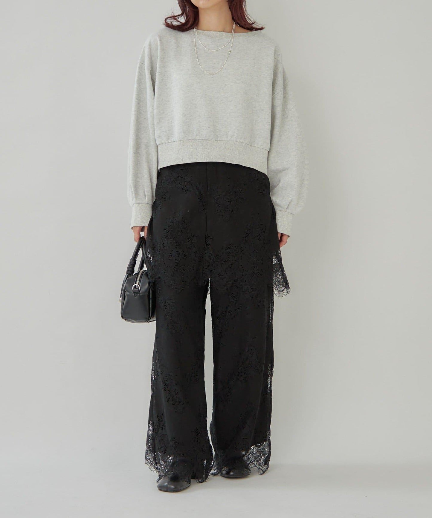 鏤空花邊疊層褲