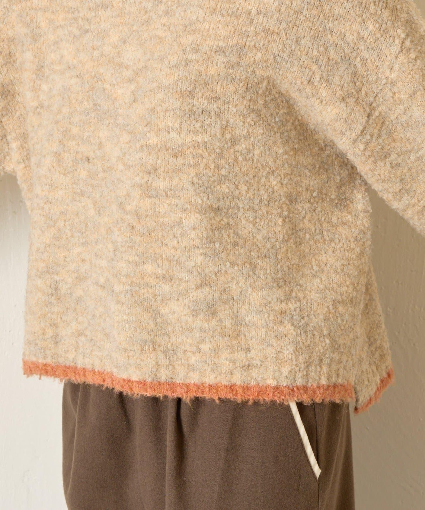 拼色圓領針織衫