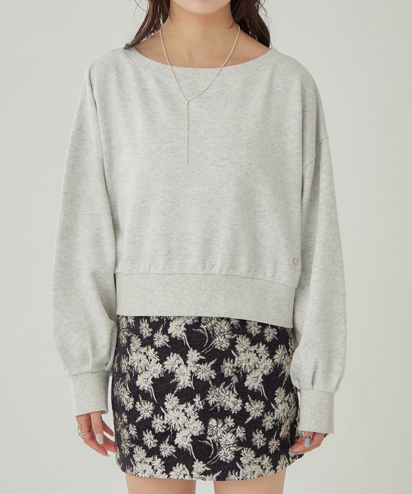 泡泡袖短款衛衣