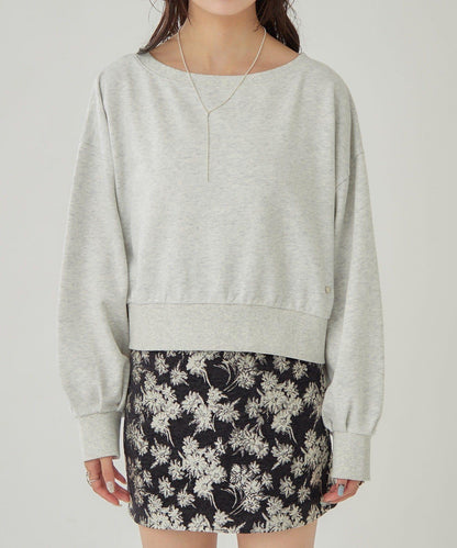 泡泡袖短款衛衣