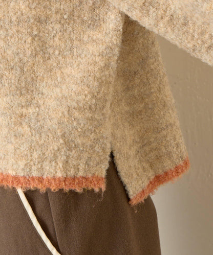 拼色圓領針織衫