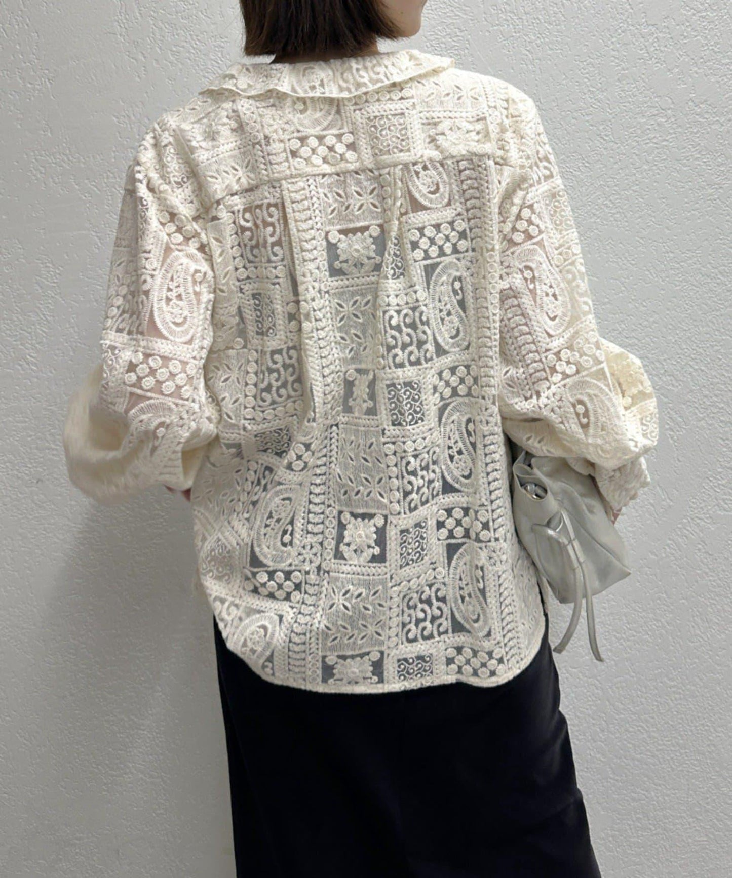 蕾絲荷葉邊襯衫