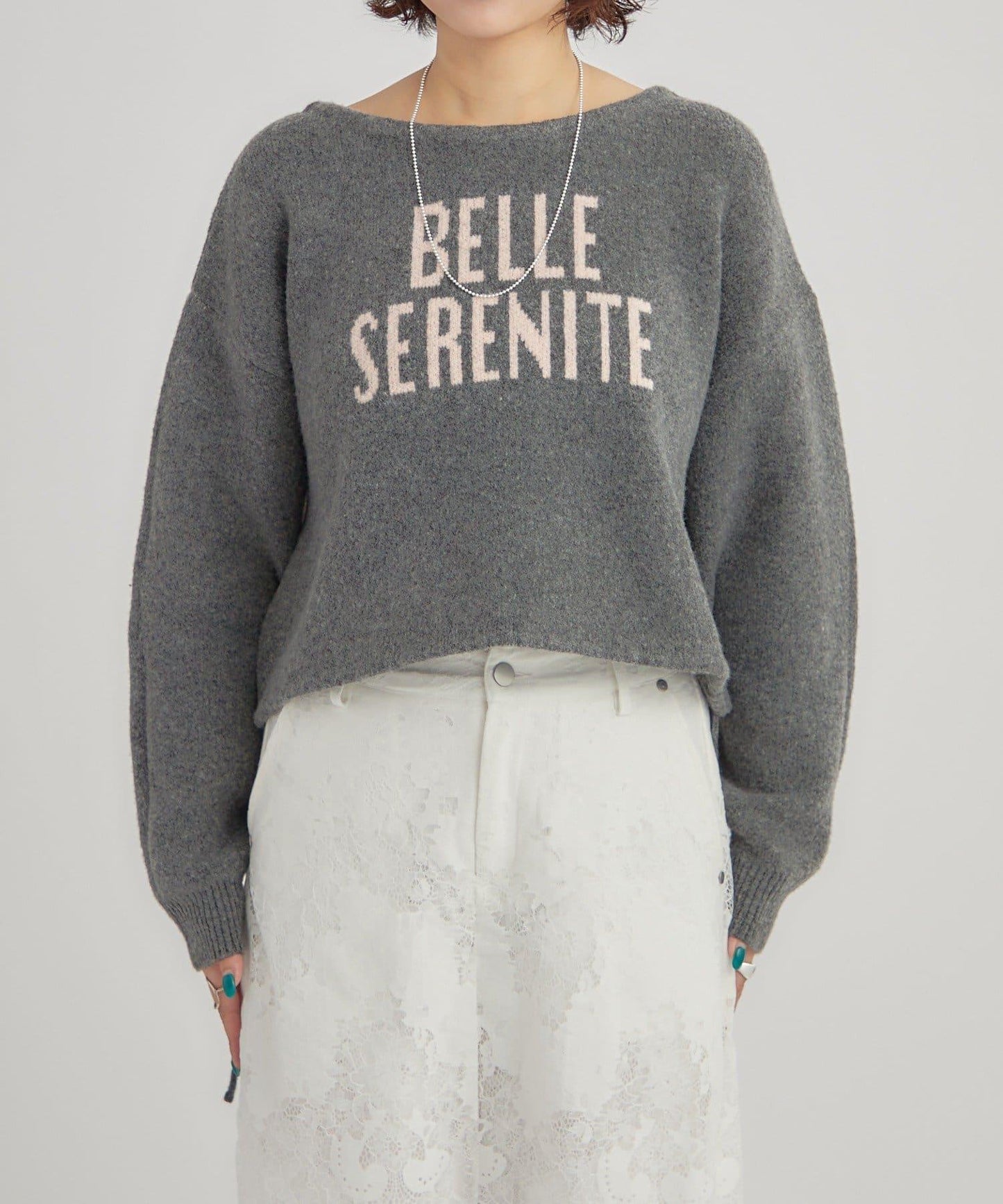 大LOGO抽繩針織衫