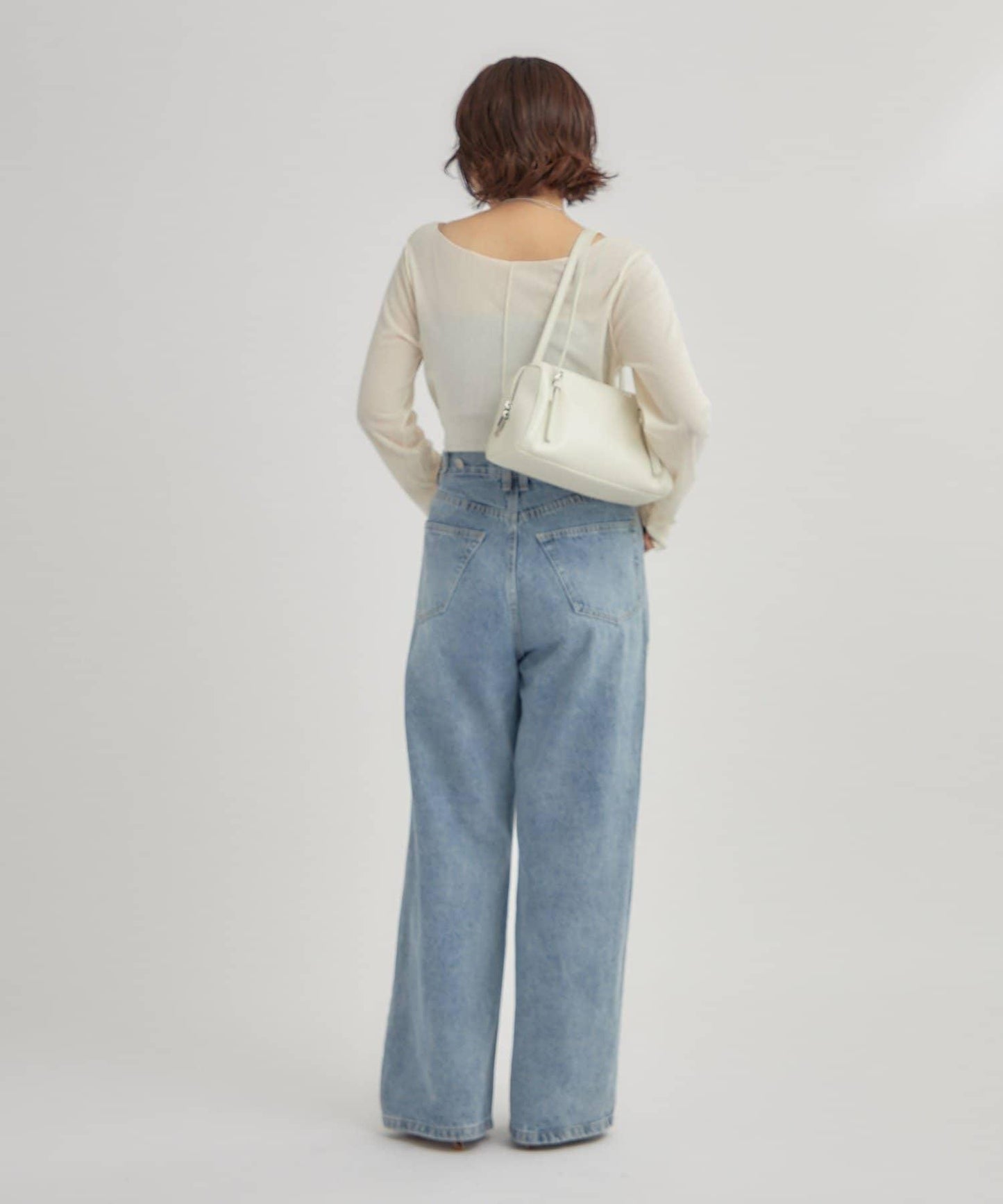 2way薄紗長袖T恤