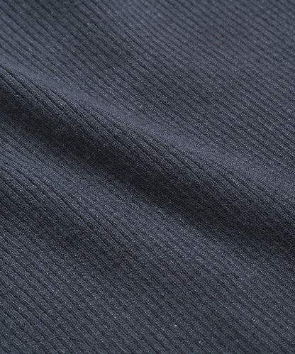 安哥拉觸感墊肩羅紋針織衫