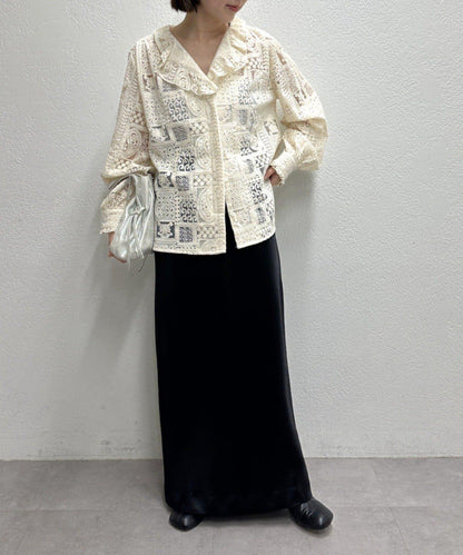 蕾絲荷葉邊襯衫