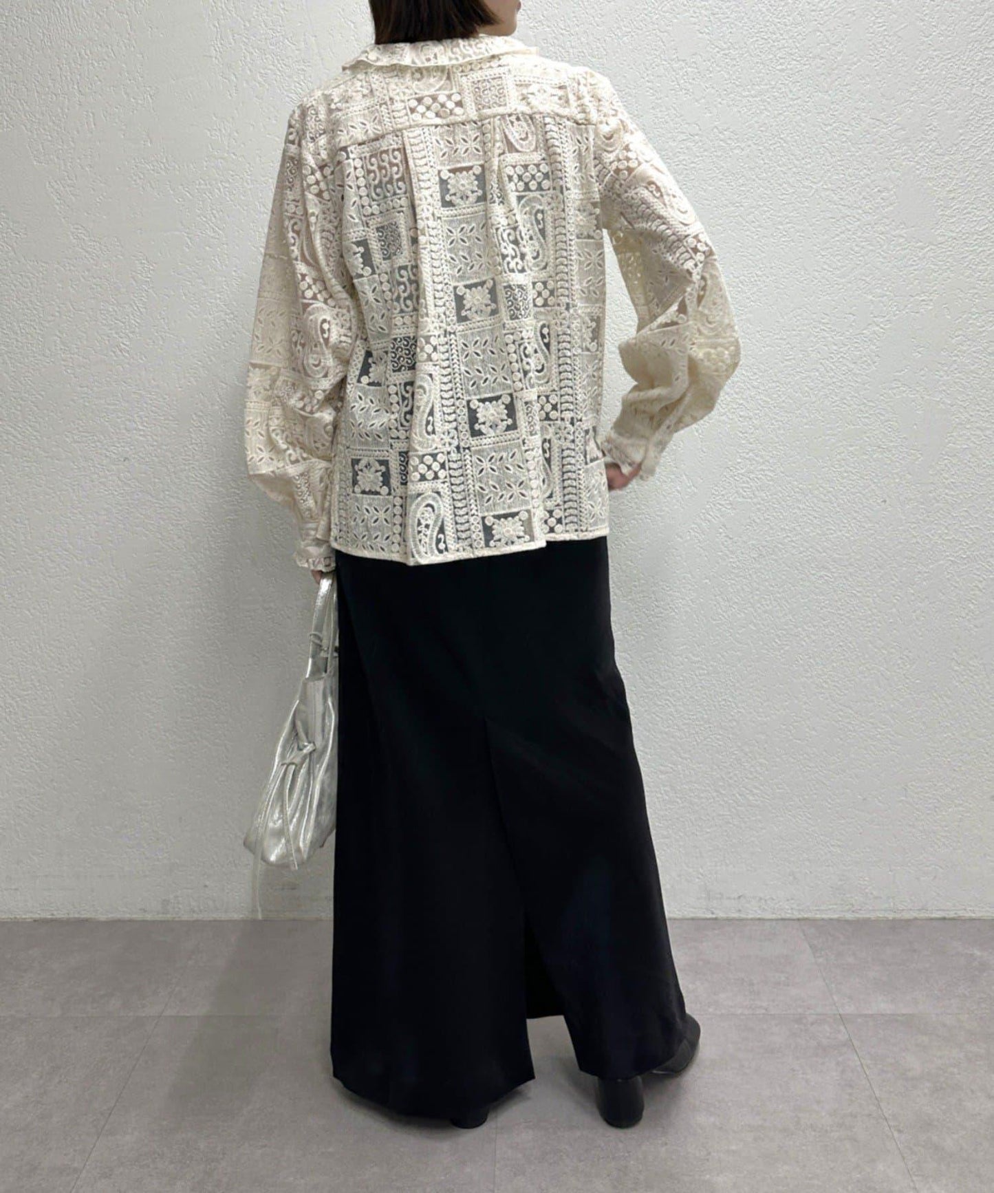 蕾絲荷葉邊襯衫