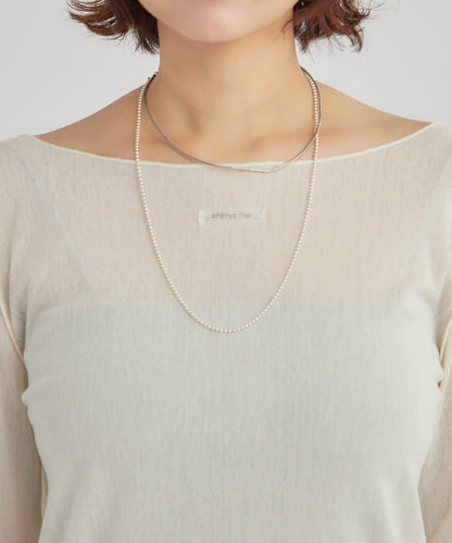 2way薄紗長袖T恤