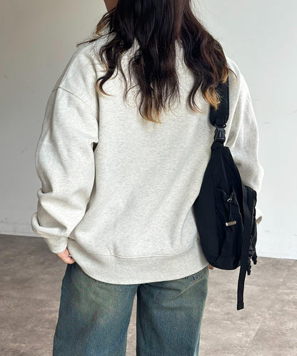 加絨花朵貼布衛衣