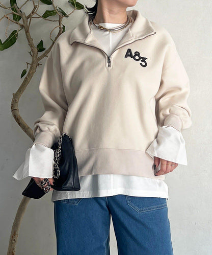 拉鍊羊羔絨套頭衫