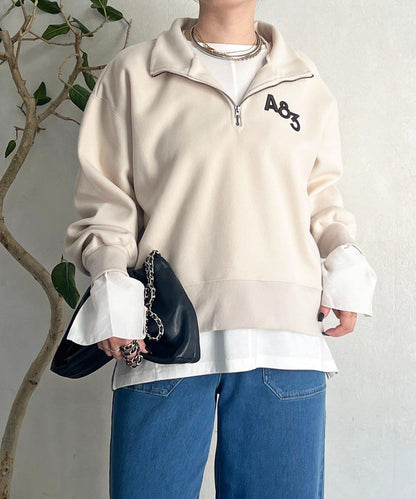 拉鍊羊羔絨套頭衫