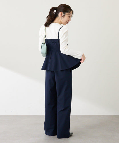 安哥拉觸感墊肩羅紋針織衫