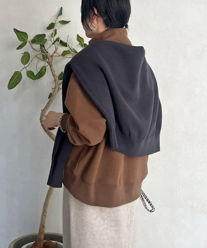 拉鍊羊羔絨套頭衫