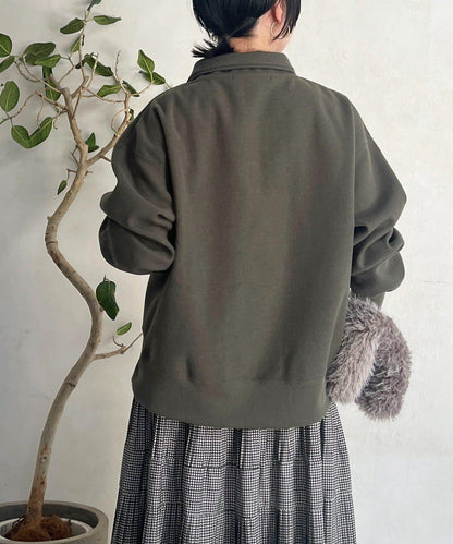 拉鍊羊羔絨套頭衫