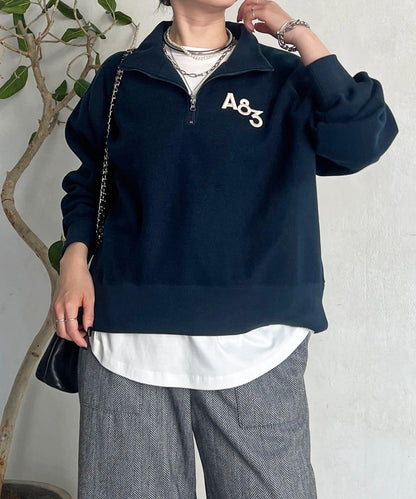 拉鍊羊羔絨套頭衫