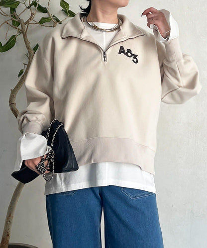 拉鍊羊羔絨套頭衫