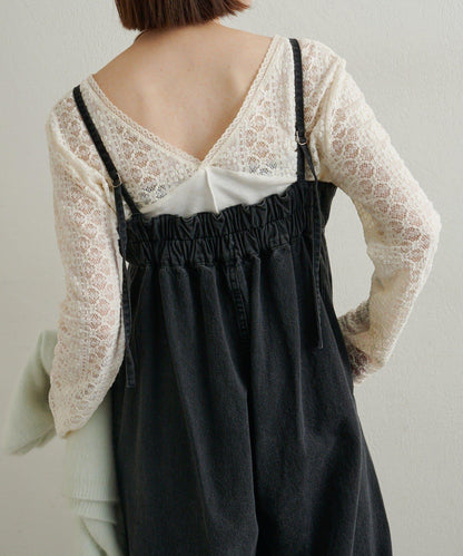 蕾絲拼接針織衫