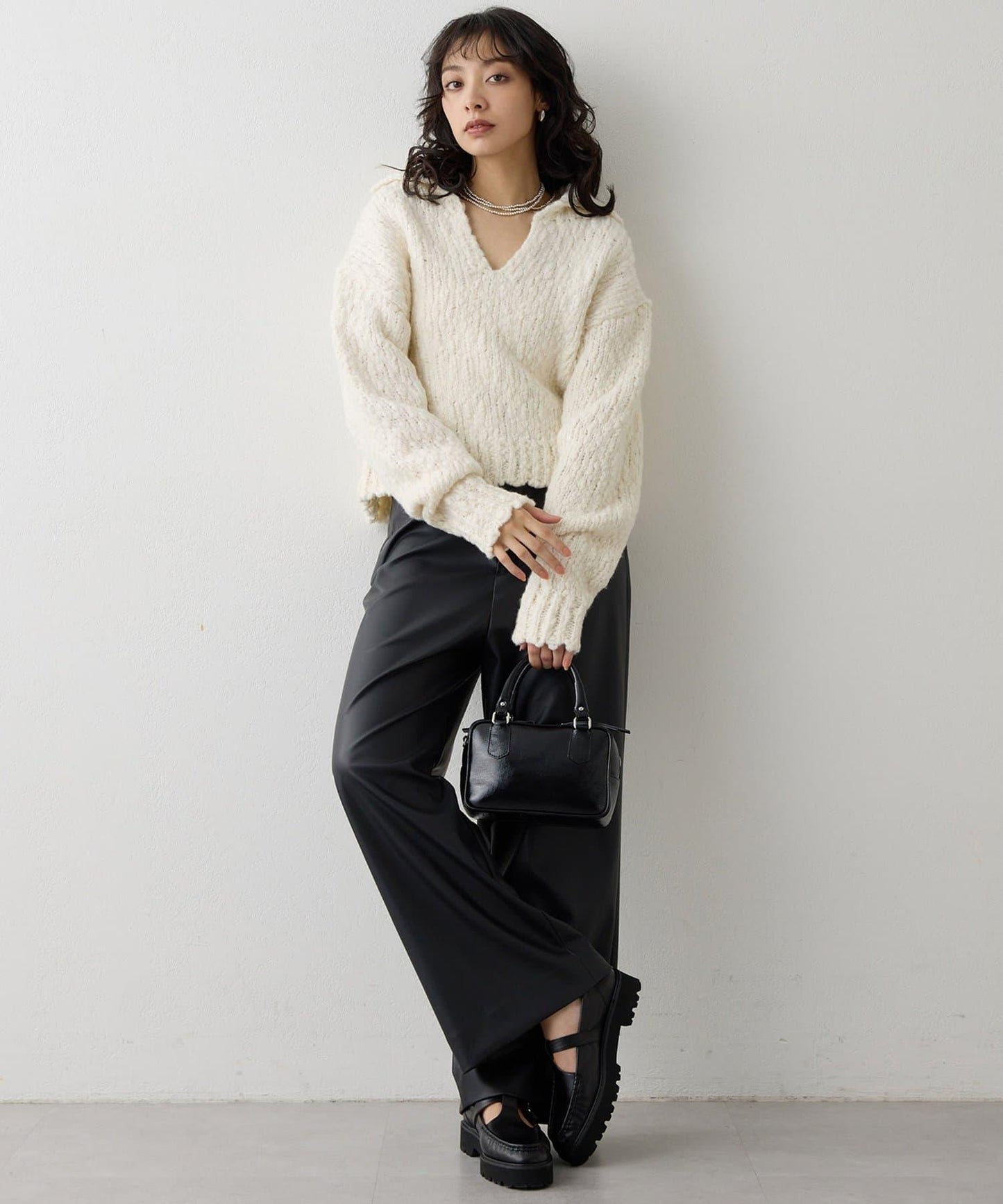 低密度針織開襟套頭衫