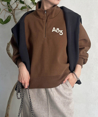 拉鍊羊羔絨套頭衫