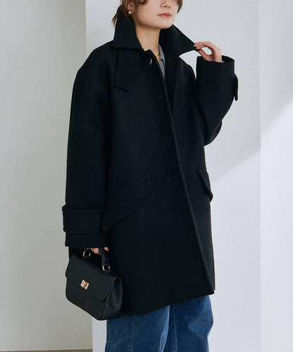 【日本製造】海狸羊毛單排扣大衣