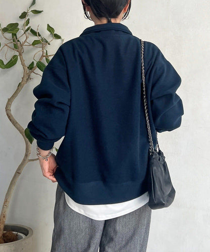 拉鍊羊羔絨套頭衫