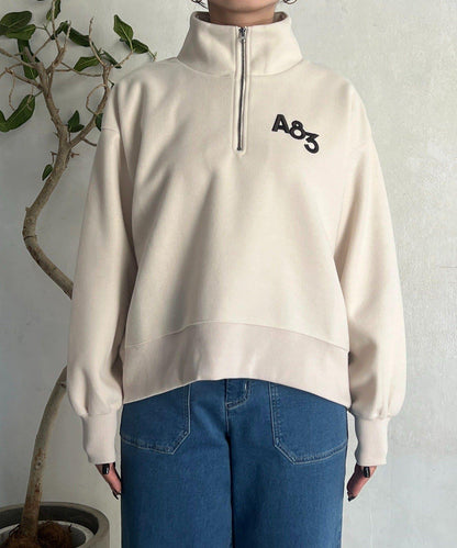 拉鍊羊羔絨套頭衫