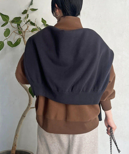 拉鍊羊羔絨套頭衫