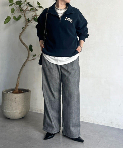 拉鍊羊羔絨套頭衫