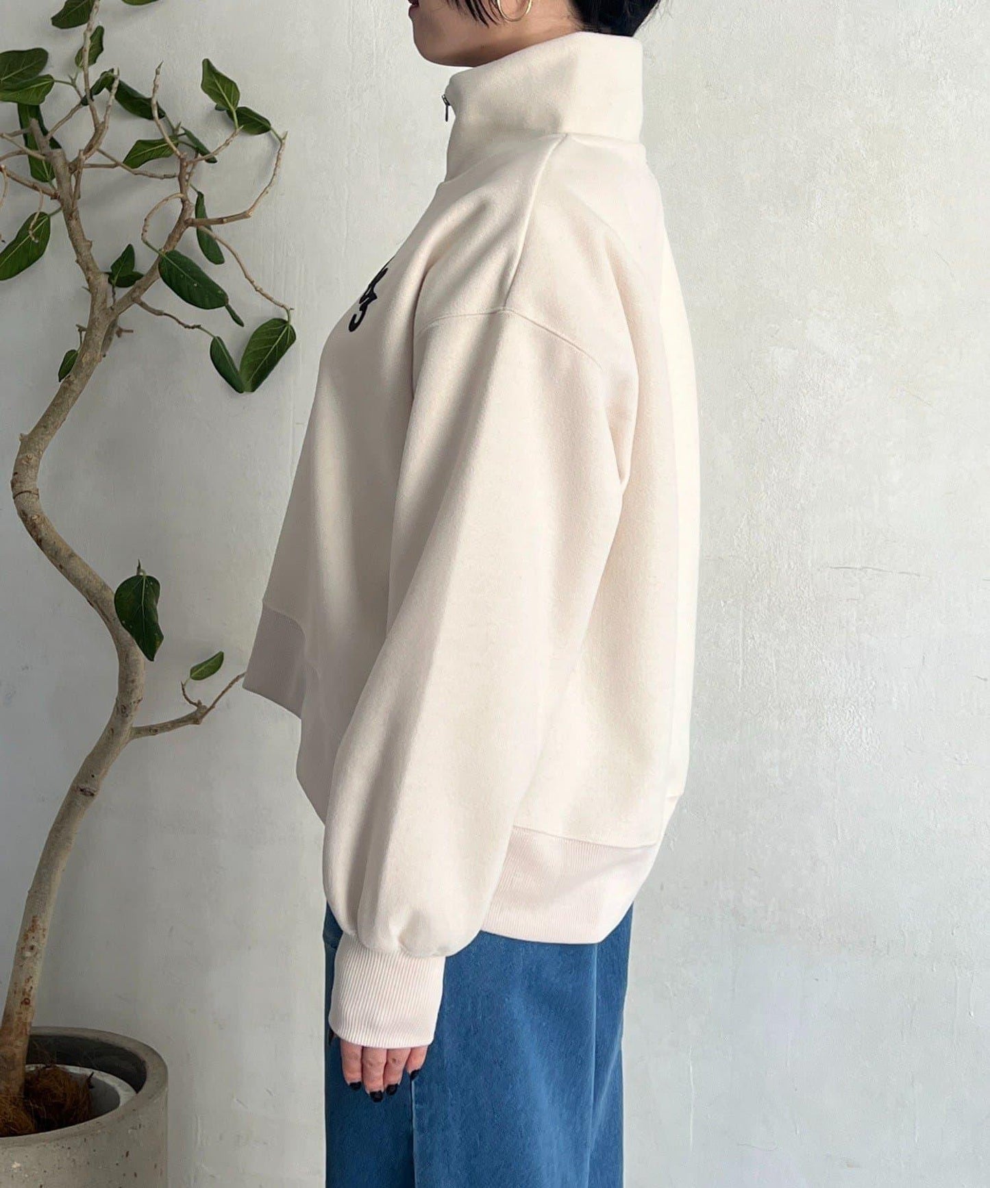 拉鍊羊羔絨套頭衫