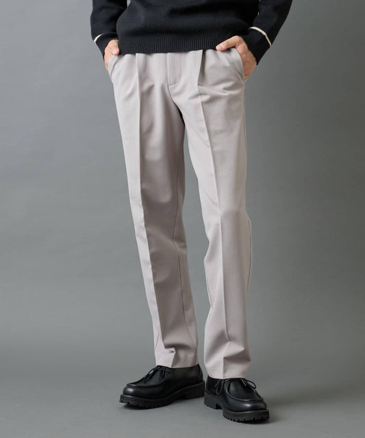 後開衩羊毛錐形休閒褲