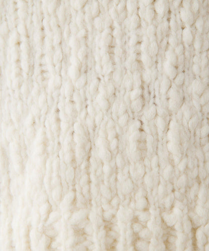 低密度針織開襟套頭衫